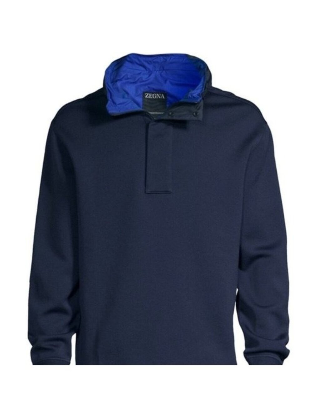 Zegna High Performance Quarter Zip Navy Blue Men’s XL